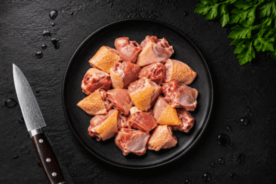 Local chicken with skin