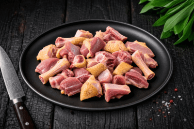 Local/ Desi chicken meat with skin | Small cut