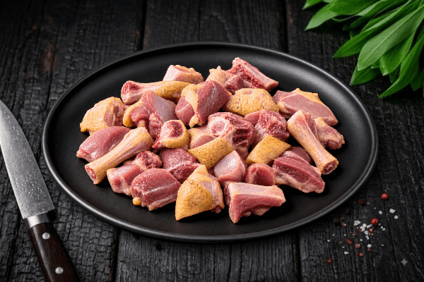 Local/ Desi chicken meat with skin | Small cut