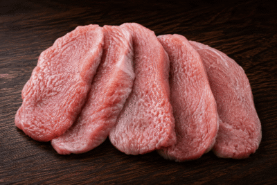 Sliced pork