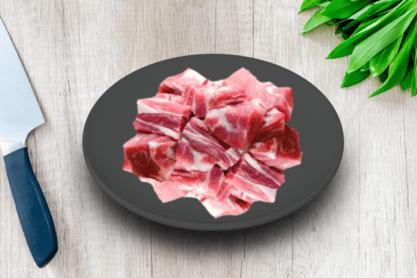 Pork flesh meat with bone