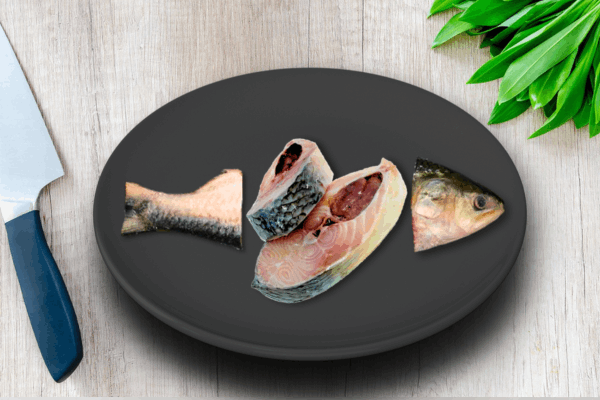 Ilish fish | (Hilsa/Pulasa/Palva/Mullasu) | Big fish fresh cut - 1.2 kgs