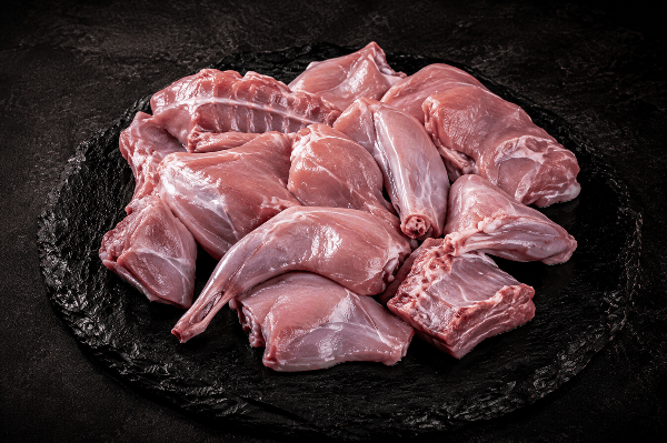 Diced Rabbit Meat | Fresh cut not frozen - One