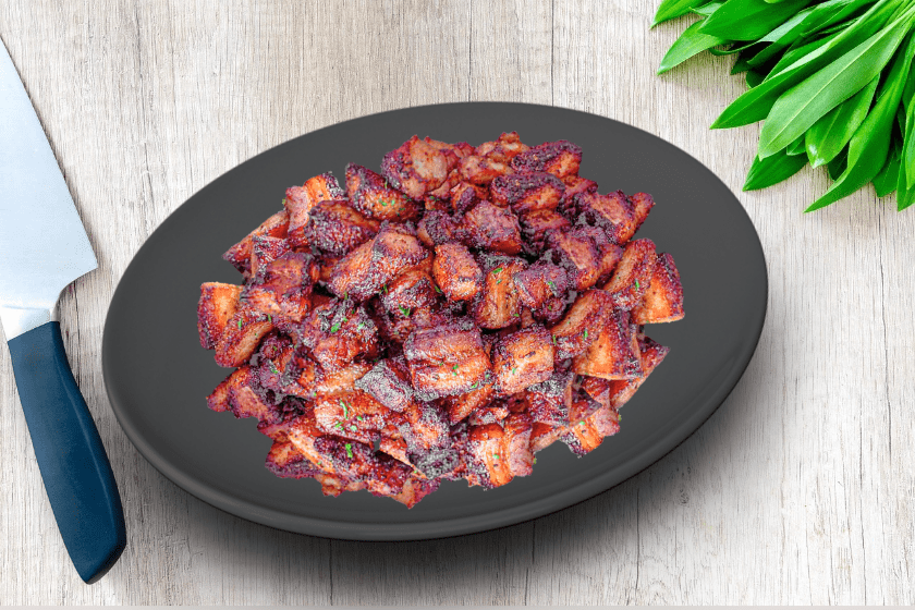Marinated smoked pork | Belly bites | Ready to cook