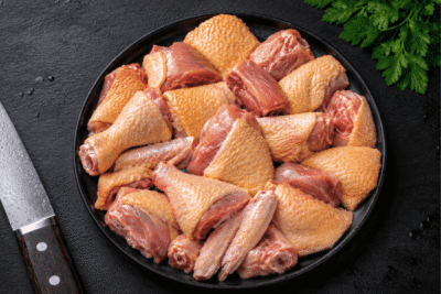 Local chicken with skin