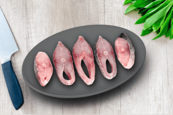 Rohu fish cut