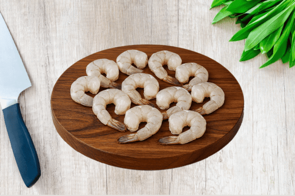 Fresh-Cleaned White Prawns (Tail-On) | Indian Naaran / Jhinga / ಸೀಗಡಿ