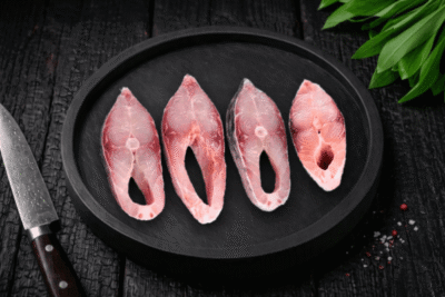 Rohu/Roi fish | ರೋಹು | ಬತ್ತ (Fresh rohu fish round cut without head)