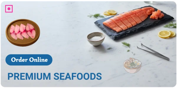 Fresh Seafoods tuna, king fish, sardine, prawns delivery | packmymeat/pmm