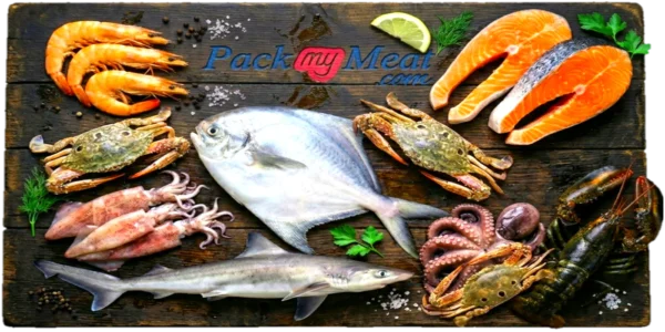 Fresh seafish home delivery in Guwahati prawns, crab, salmon, tuna, squid, octopus | Packmymeat | PMM