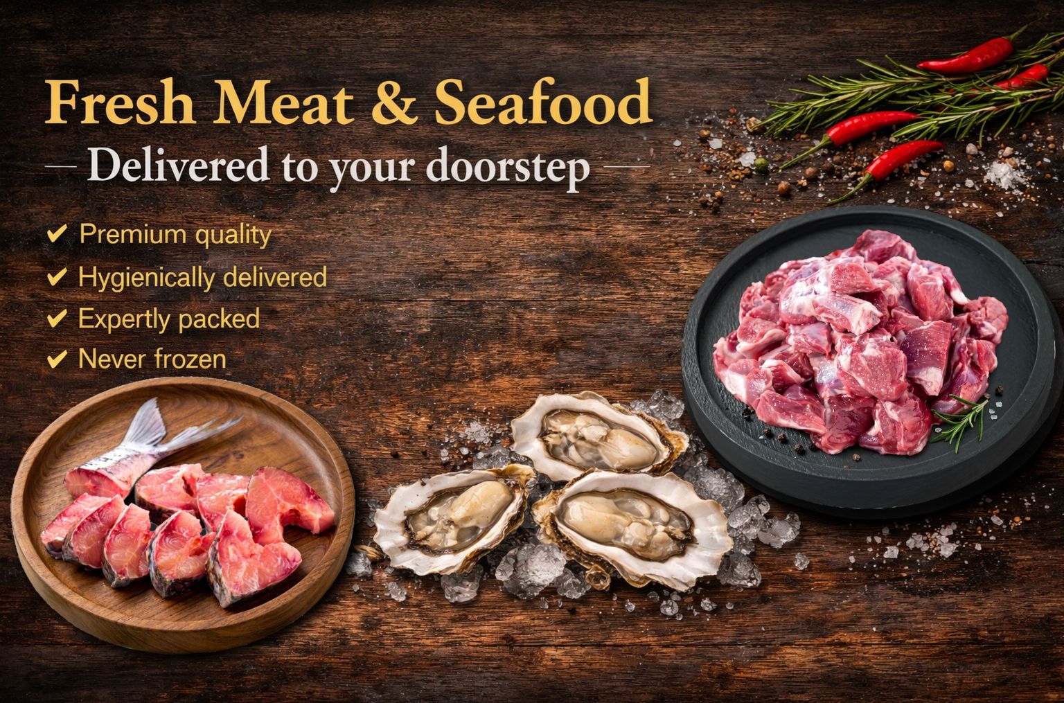 Fresh meat fish and seafood online home delivery in Mumbai | Packmymeat/PMM