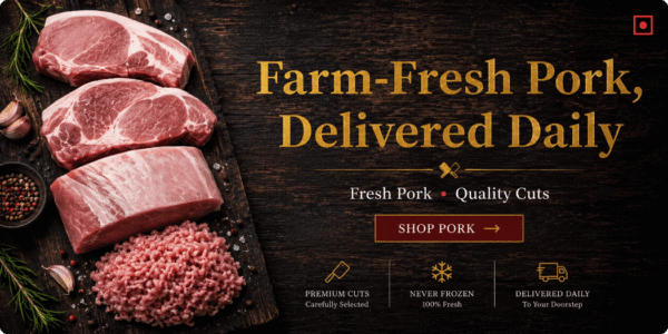Fresh pork meat cut online home delivery in Bengaluru, Mumbai and Guwahati | Packmymeat